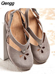 Niulatu Women Sandals Plus Size Flat Round Toe Sandals Female Casual Ankle Hollow Sandals Elegant Soft Beach Sole Women Shoes988 DJSE
