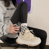Niulatu Women Dad Shoes Adult Platform Trainers Summer Casual Chunky Sneakers for Women Sport Thick Sole Footwear DJSE