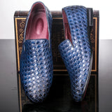 Niulatu Men's Shoes Luxury Brand Classic Fashion Formal Wedding Dress Shoes Men's Oxford Shoes Zapatos Hombre Woven Leather Shoes 2 DJSE