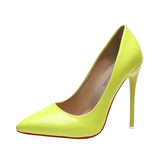Niulatu Size 34-44 HOT Women Shoes Pointed Toe Pumps Patent Leather Dress High Heels Boat Shoes Wedding Shoes Zapatos Mujer DJSE