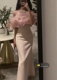 Niulatu Pleated Off Shoulder Sheath Long Evening Dress Party Dress HZ1007
