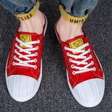 Niulatu Men's Canvas Shoes High Top Flat Shoes for Men Black White Sneakers Non-slip Shoes Canvas Sneakers Sneakers for Men Casual Shoes DJSE