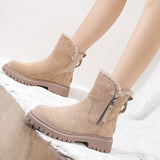 Niulatu Women Winter 2025 New Plus Velvet Woman Shoes Warm Boots Thick Cotton Shoes Furry Black Women Boots Botas De Mujer DJSE