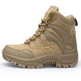 Niulatu Men's Military boot Combat Mens Chukka Ankle Boot Tactical Big Size Army Boot Male Shoes Safety Motocycle Boots DJSE