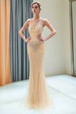 Niulatu Long Mermaid Jewel Tulle Evening HZ1007