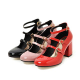 Niulatu 34-43 High Heels Women Dress Party Bridal Shoes Woman Platform Patent Leather Mary Janes Pumps Lady Shoes Brand 2025 DJSE