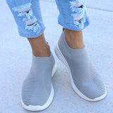 Niulatu Women's Sneakers Vulcanized Shoes Breathable Mesh Platform Sneakers Women Slip On Ladies Casual Shoes Woman Flats Plus Size 43 DJSE
