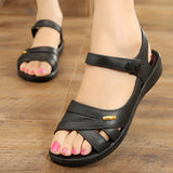 Niulatu Shoes Women Sandals Fashion Women's Shoes Open Toe Women Walking Sandals Solid Color Zapatillas Mujer Female Flat Shoes DJSE