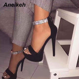Niulatu to College Serpentine High Heels Sandals Summer Sexy Ankle Strap Open Toe Party Dress 14.5CM Platform Gladiator Women Shoes 42 DJSE