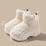 Niulatu Wool Cotton Padded Shoes Women 2025 Winter Warm Plush Thick Bottom Snow Boots for Woman Chunky Platform Ankle Boots DJSE