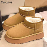Niulatu Classic Thickened Fluff Women's Snow Boots Comfortable Warm Ankle Boots Women Winter Ladies Shoes Botas Mujer DJSE