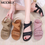 Niulatu Women Sandals Summer New Women's Platform Shoes Fashion Comfortable Casual Light Soft Female Wedges Retro Sandals 2025 DJSE