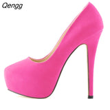 Niulatu women pumps flock 14cm high heels women shoes Pointed Toe Thin Heels valentine Wedding Dress Shoes luxury designer DJSE