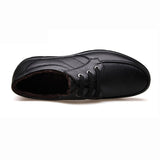 Niulatu Shoes Men Winter Shoes Brand Loafers Warm Plush Leather Loafers Mens Casual Shoes Male High Quality Black A444 DJSE