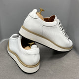 Niulatu Mens Casual Shoes Genuine Leather Lace-Up Fashion Sneakers Luxury Brand Alligator Print Street Travel Flat Shoes for Men DJSE