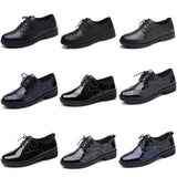 Niulatu Women Brogue Shoes Platform Autumn Patent Leather Black Casual Flats Lady Derby Classic Varnish Oxfords Female Footwear DJSE