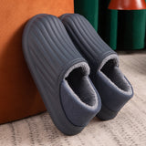 Niulatu Waterproof Non-Slip Home Slippers Men Cotton Shoe EVA Slippers Winter Warm Indoor Ladies Soft Couples Platform Shoes Zapatos DJSE
