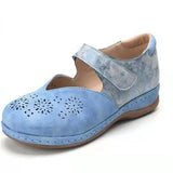 Niulatu Women Shoes 2025 Summer Fashion Round Toe Flats Shoes Women Hollow Out Vintage Shoes Women Size 43 Casual Shoes Zapatos DJSE