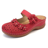Niulatu Women Fashion Sandals Flat Ladies Flower Sandals Comfortable Female Soft Bottom Shoes Leisure ladies Hollow Out Light Footwear DJSE