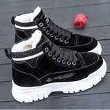 Niulatu Women Boots Platform Lace Up New Winter Boots Woman Warm Plush Shoes Fashion Ankle Boots Ladies Casual Shoes Snow Boots Female DJSE