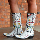 Niulatu Boots For Women 2025 Autumn Knee High Med Calf Fashion Blue women's Shoes Comfy Casual Winter Popular Style DJSE
