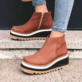 Niulatu Women Platform Heels Ankle Boots Wedges Casual Fashion 2025 Booties Woman Punk Thick Bottom Shoes Zapatos De Mujer DJSE