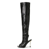 Niulatu Thigh Boots Women Peep Toe Thin High Heels Sexy Party Woman Shoes Fashion Slim Autumn Over The Knee Boots Female DJSE