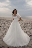 Niulatu Dresses Charming A-Line Square Neck Short Sleeves with HZ1007