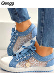 Niulatu Flats Women Casual Shoes Lace-Up Leisure Sexy Mesh Match Comfortable Chaussure Femme Hollow for 2025 DJSE