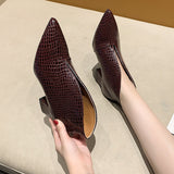 Niulatu New Women for Shoes Casual Pumps Short Boots Sexy High Heels Pointed V-mouths Ladies Dress shoes OL Daily Shoes DJSE