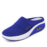 Niulatu Women Mesh Lightweight Shoes Woman Slippers Wedge Shoes Female Air Cushion Sandals Thick Bottem Casual Sneakers Plus Size 43 DJSE