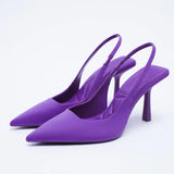 Niulatu for Women Summer 2025 Fashion Pumps Sandals Pointed Toe Thin Heels Sexy Ladies Shoes and Sandals Slip on Lolita Shoes Pump DJSE