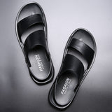 Niulatu Men Sandals Leather New 2025 Fashion Vintage Men Shoes High Quality Soft Comfort Casual Flats Beach Male Slippers DJSE