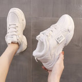 Niulatu Ladies Vulcanized Shoes Plus Fleece Thickened White Thick Sole Sneakers Furry Women's Shoes Short Boots Plush DJSE
