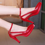 Niulatu Luxury Pointed Toe Office Lady Pumps Black Ladies High Heels Sandals 2025 Women Leather Office Shoes Summer Footwear DJSE