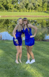 Niulatu Sheath Sweetheart Blue Short Formal Homecoming Dress Middle School Short 20th Birthday Outfits Graduation Dress Cocktail Dresses HZ1214