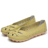 Niulatu Size 35-44 Summer Cut Out Women Genuine Leather Shoes Woman Ballet Flats Casual Sandals Women Loafers WSH2685 DJSE