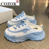 Niulatu Spring Casual Shoes Women Half-drag Fashion Women Shoes Lazy Shoes Shoes for Women Sneakers Platform Shoes Zapatos De Mujer DJSE