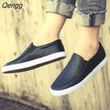Niulatu Men Shoes Spring Summer Casual PU Leather Flat Shoes Slip-On Low Top White Male Sneakers Tenis Masculino Adulto Shoes 2025 DJSE