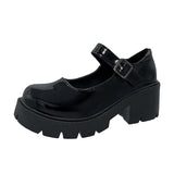 Niulatu Shoes 2025 Platform Shoes White Black Mary Jane Shoes High Heel Women JK Uniform Leather Shoes college girls Shoes DJSE