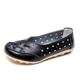 Niulatu Women Flats Genuine Leather Women Shoes With Low Heels Loafers Slip On Flat Shoes Soft Women's Flat Shoes Walking Driving Shoe DJSE
