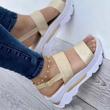 Niulatu Women Sandals Open Toe Women's Shoes Beach Sandals For Women Breathable Platform Shoes Comfortable Light Ladies Sandals DJSE