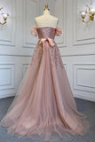 Niulatu A-line Off The Shoulder Bubble Sleeves Formal Prom HZ1007