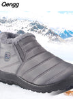 Niulatu Men Boots 2025 Waterproof Winter Shoes for Men Slip On Ankle Boots Keep Warm Solid Color Snow Winter Boots Botas Hombre Zapatos DJSE