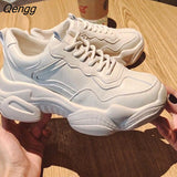 Niulatu Spring Summer Women's Breathable Mesh Sneakers with Increased Laces Feetsmall Casual Shoesthick Bottom Breathable PU DJSE