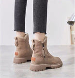 Niulatu Plus Velvet Thick Warm Cotton Shoes With Winter Women's Boots Beige 39 DJSE