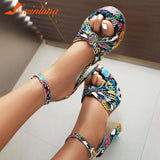 Niulatu Chunky Heels Sandals 2025 Brand New Spring Summer Fashion Ankle Strap comfy Walking Office Lady Woman Shoes DJSE