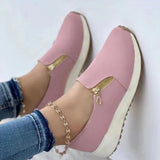 Niulatu Women's Casual Shoes Fashion Solid Color Platform Hemp Rope Flats Lightweight Comfortable Side Zip Loafers Zapatillas Mujer DJSE