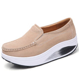Niulatu Women Shoes Spring Autumn Flat Platform Shoes Ladies Thick Bottom Wedge Loafers Slip on Casual Moccasins Creepers DJSE
