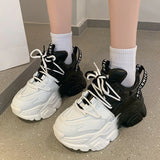 Niulatu Women 2025 Fashion Platform Shoes Basket Femme Vulcanize Shoes Womens Casual Female Trainers Dad Shoes Size 42 DJSE
